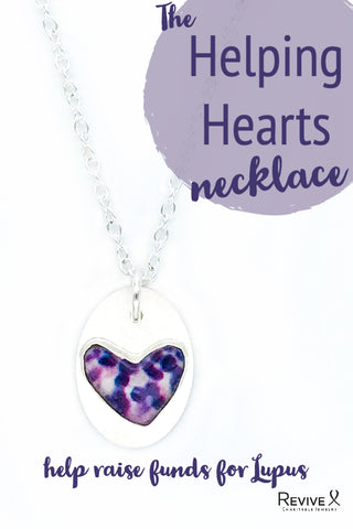 Helping Hearts Necklace for Lupus Research