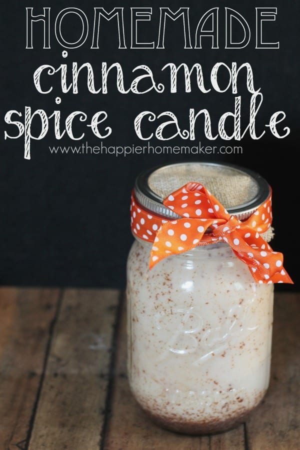 DIY cinnamon spice candle