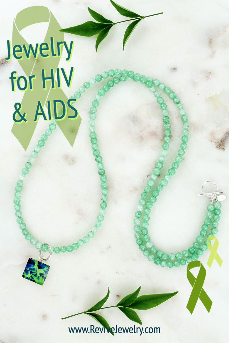 jewelry for HIV & AIDS awareness that gives back to charity for research and to find a cure.