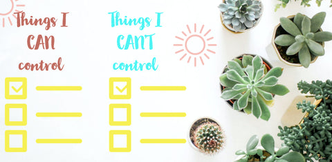 Things i can control and can't control checklist illustration