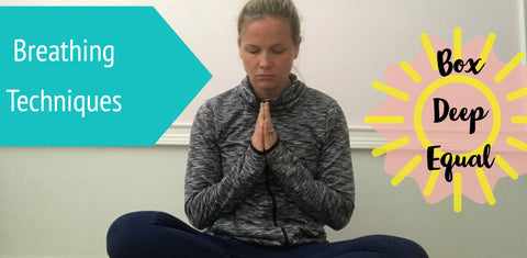 nikki meditating practicing breathing techniques box, deep, equal