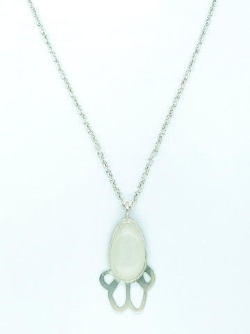 moonstone and silver chain necklace for liver disease