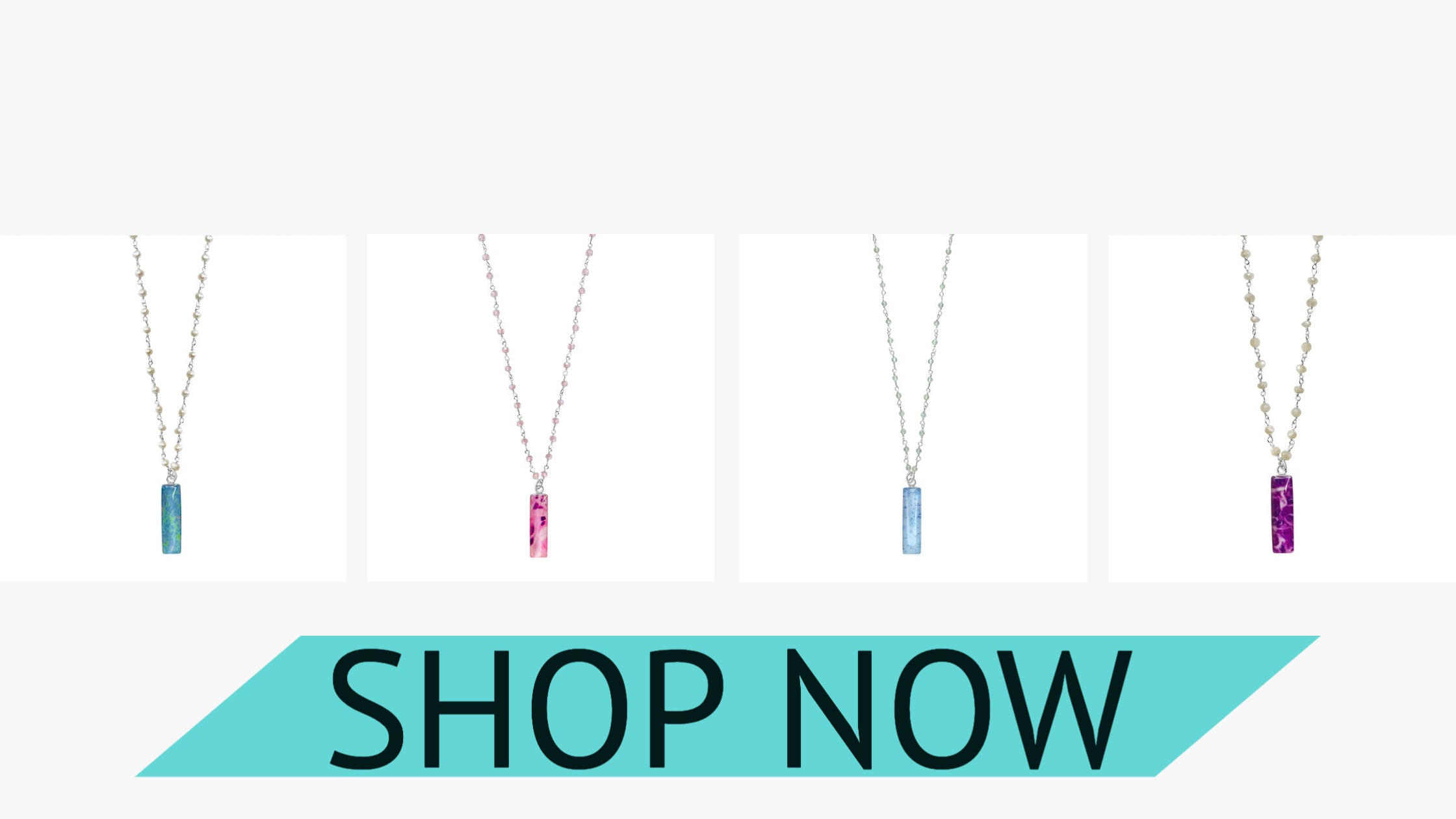 link for change long stone chain necklaces for raising disease and cancer awareness