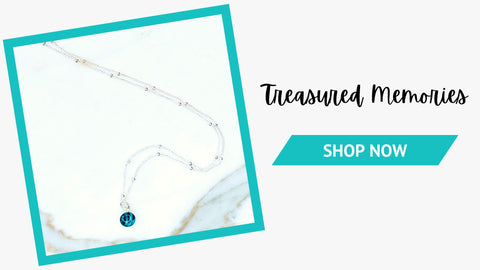 treasured memories chain necklace for ovarian cancer awareness and charity
