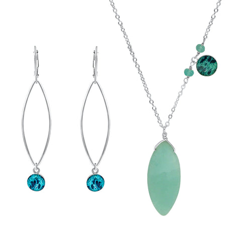 warrior jewelry set for ovarian cancer awareness