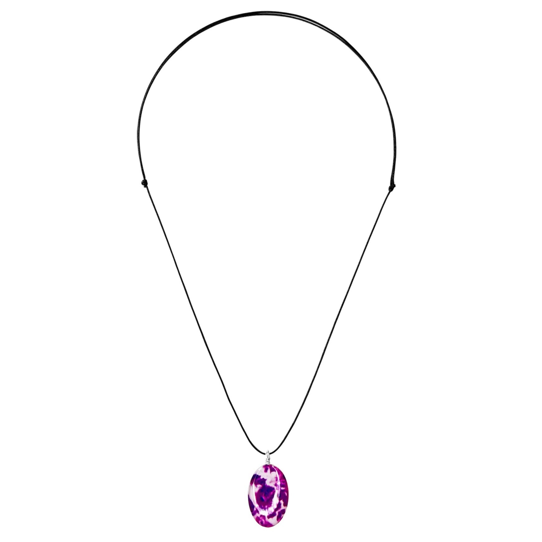 James Avery Sterling Silver and Dichroic Glass Pendant Necklace - Ruby Lane