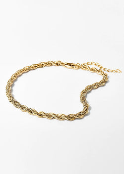 Bowie Rope Bracelet 14k Gold Plated - house of lolo