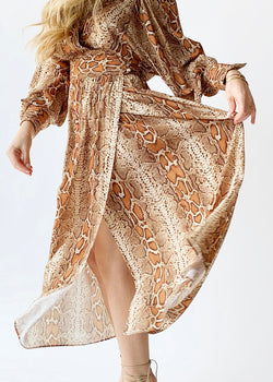 wrap snake dress