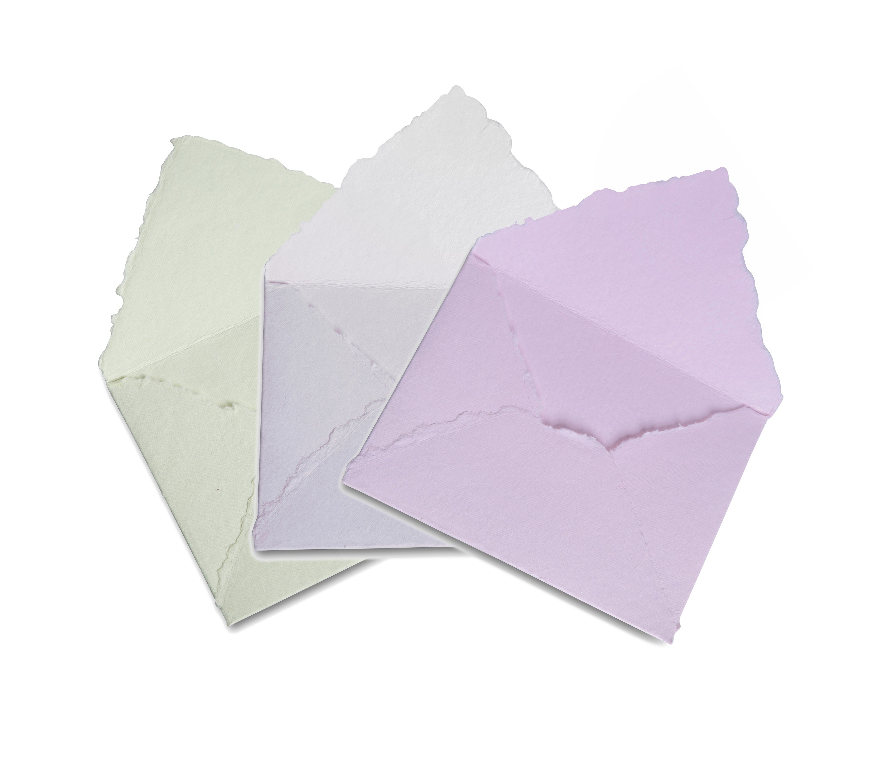 Handmade White Paper with Real Flower Petals and Deckle Edge