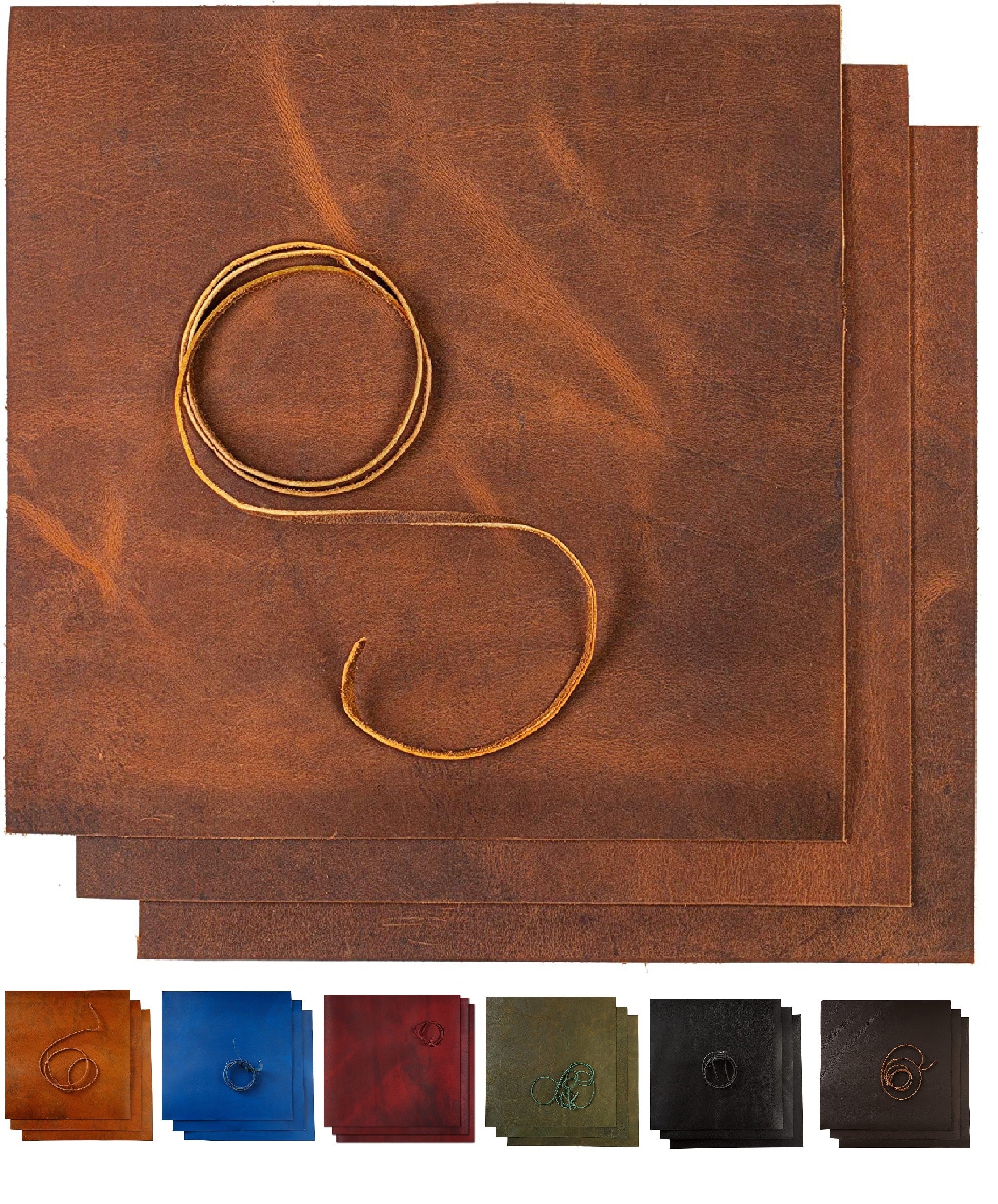 Assorted Colors Leather Scraps for Leather Crafts – 3lbs Mixed Sizes,  Shapes with 36 Cord - Full Grain Buffalo Leather Remnants from Journal  Making 