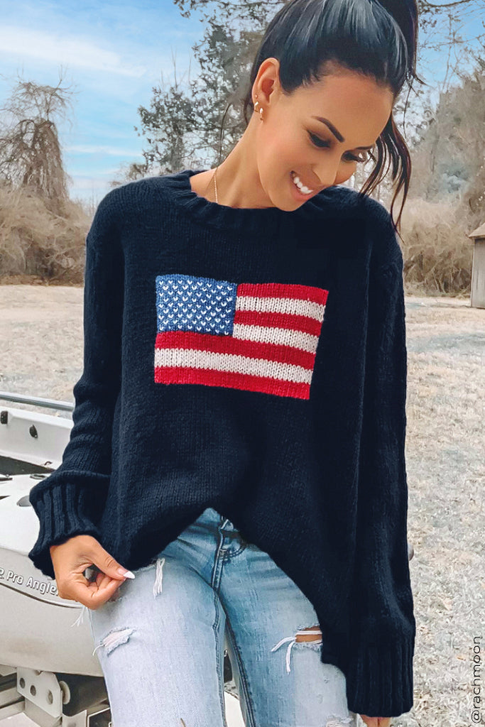 Women's Flag Crew Chunky Sweater's | Wooden Ships Knits