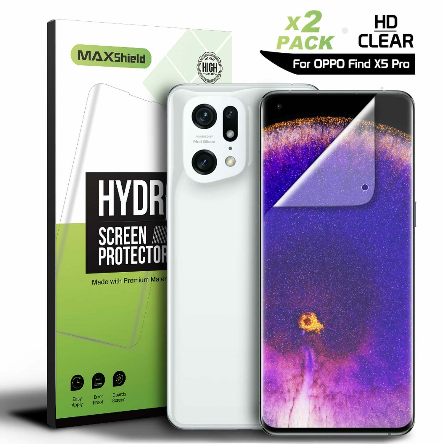 2X For OPPO FIND X5/X5 Pro HYDROGEL Full Coverage Screen Protector Film