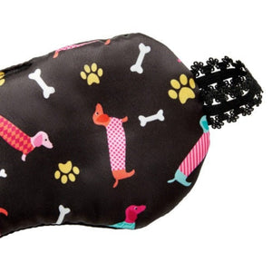Eye Mask - Satin - Dog Print - Dilly's Collections -  Hair Beauty and Lifestyle Products Australia