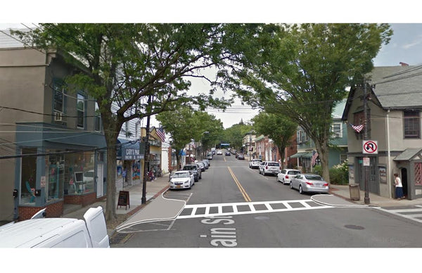 The Jogging Jeweler - Elm St & Main St in Dobbs Ferry, Pedestrian Safety