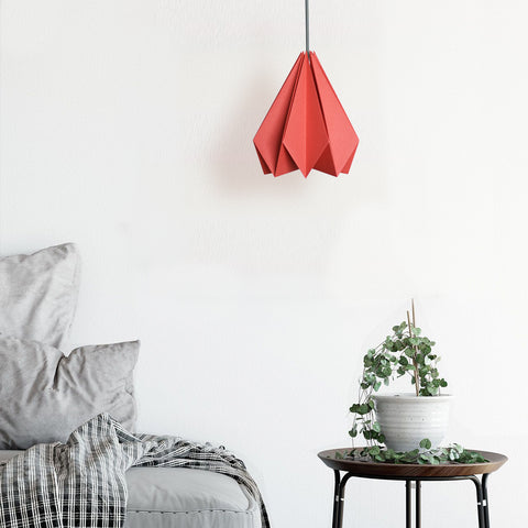 Brownfolds Red Paper Origami Lamp Shade Vanilla Bliss Single Pack
