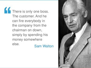 There is only one boss, the customer