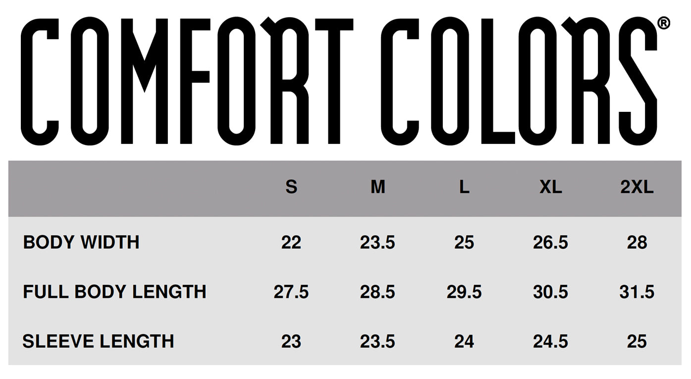 Comfort Color Sweatshirt Color Chart