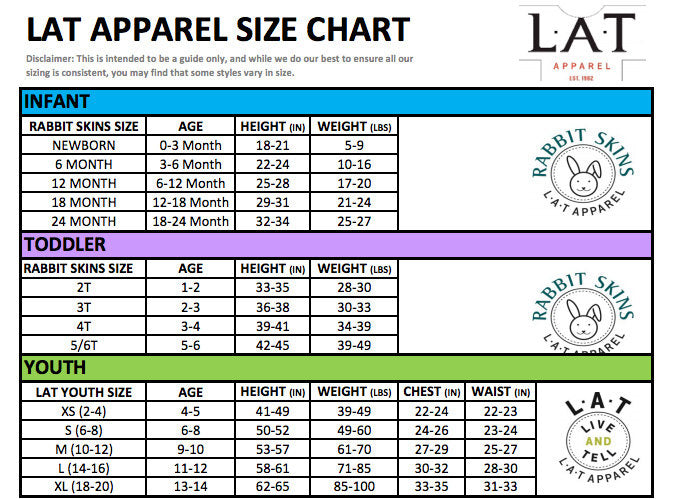 Queen Apparel Size Chart