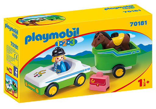 Playmobil 123 Dog Train Car Building Set 70406, 1 Unit - City Market