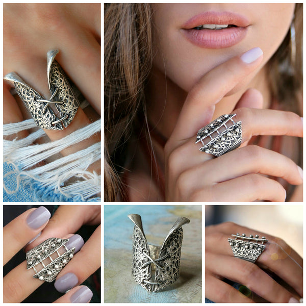 chunky silver rings