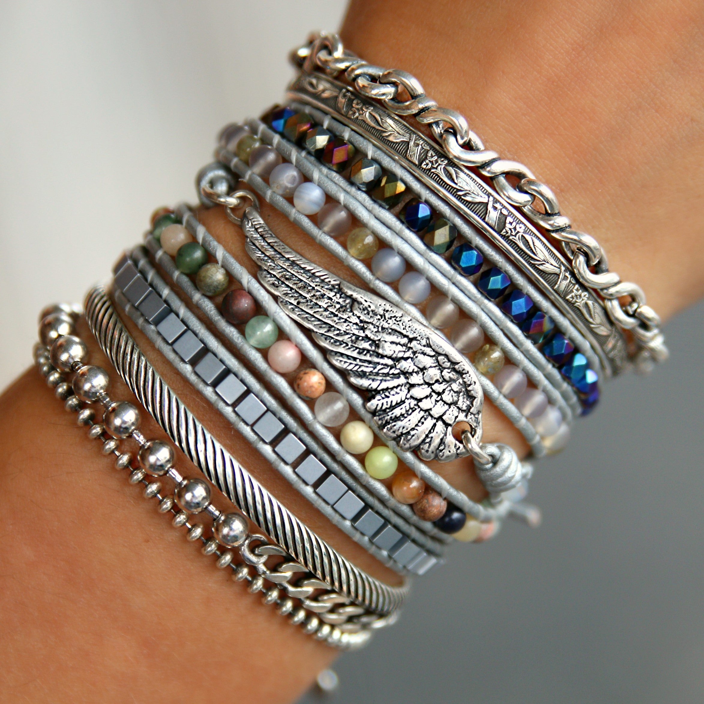 Silver bracelets and bangles