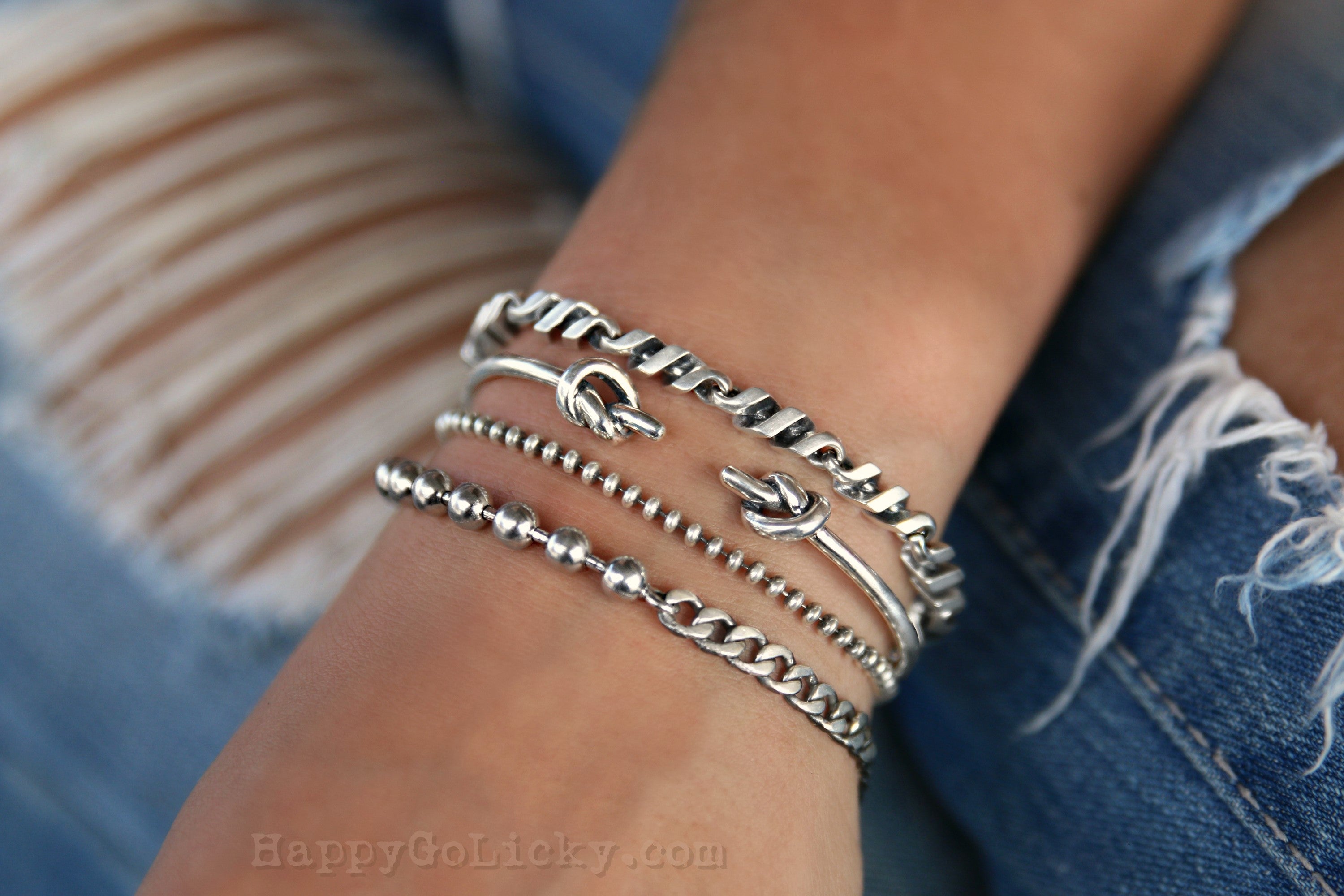 Smooth Thin Silver Cuff Bracelet – Lotus Stone Design