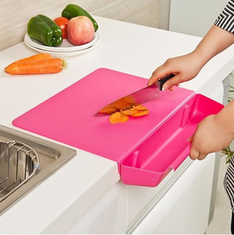 Plastic Cutting Board With Storage Box Kitchen Dining