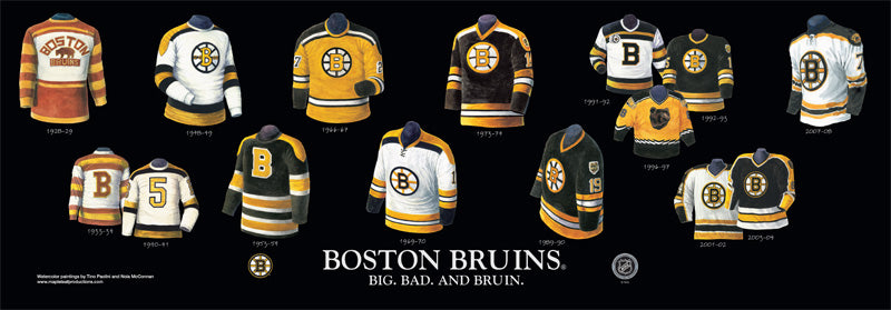 Boston Bruins 1928-29 jersey artwork, This is a highly deta…