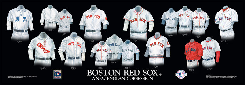 Boston Red Sox Logo Evolution Heritage Banner – Palm Beach Autographs LLC