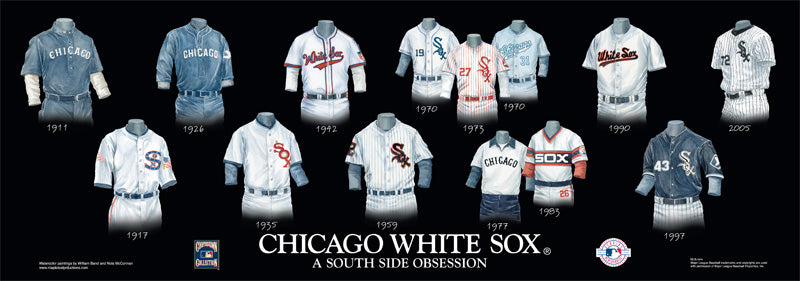 MLB Chicago White Sox 1970 uniform original art – Heritage Sports Art