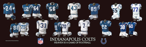 Indianapolis Colts uniform evolution poster