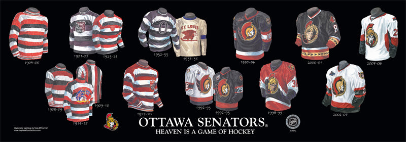 Ottawa Senators 1992-93 road jersey artwork, This is a high…