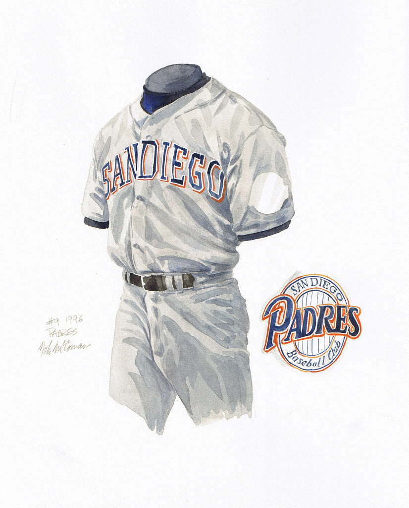 MLB San Diego Padres 1993 uniform original art – Heritage Sports Art