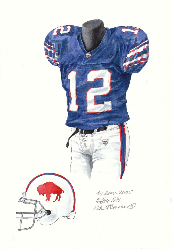 NFL Buffalo Bills 2021 uniform original art – Heritage Sports Art