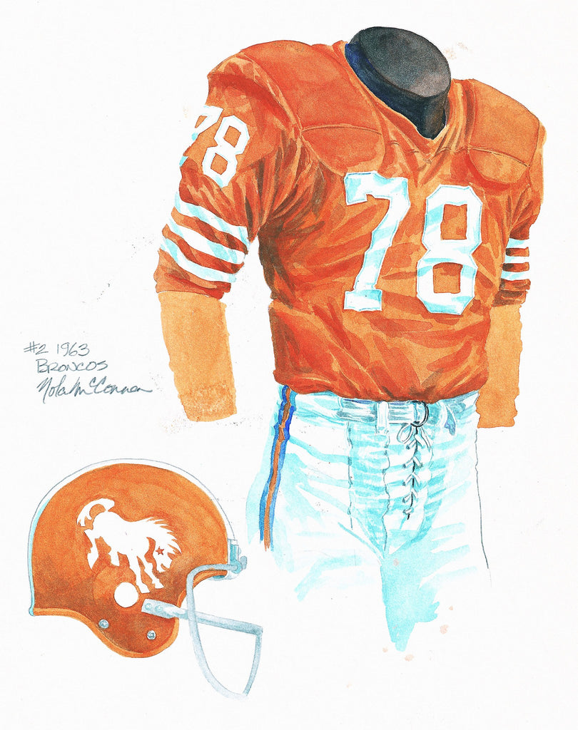 Broncos Uniform History - 1960 to Present