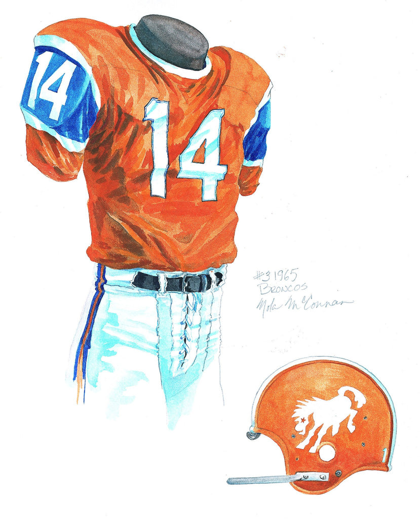 NFL Denver Broncos 1960 Uniform Original Art – Heritage, 46% OFF