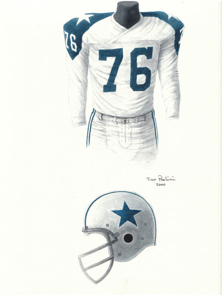 NFL Dallas Cowboys 1962 uniform original art – Heritage Sports Art