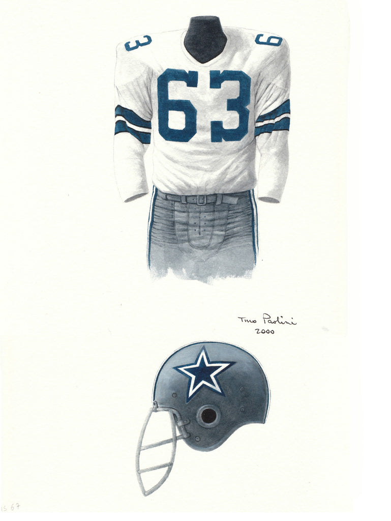 NFL Dallas Cowboys 1967 uniform original art – Heritage Sports Art