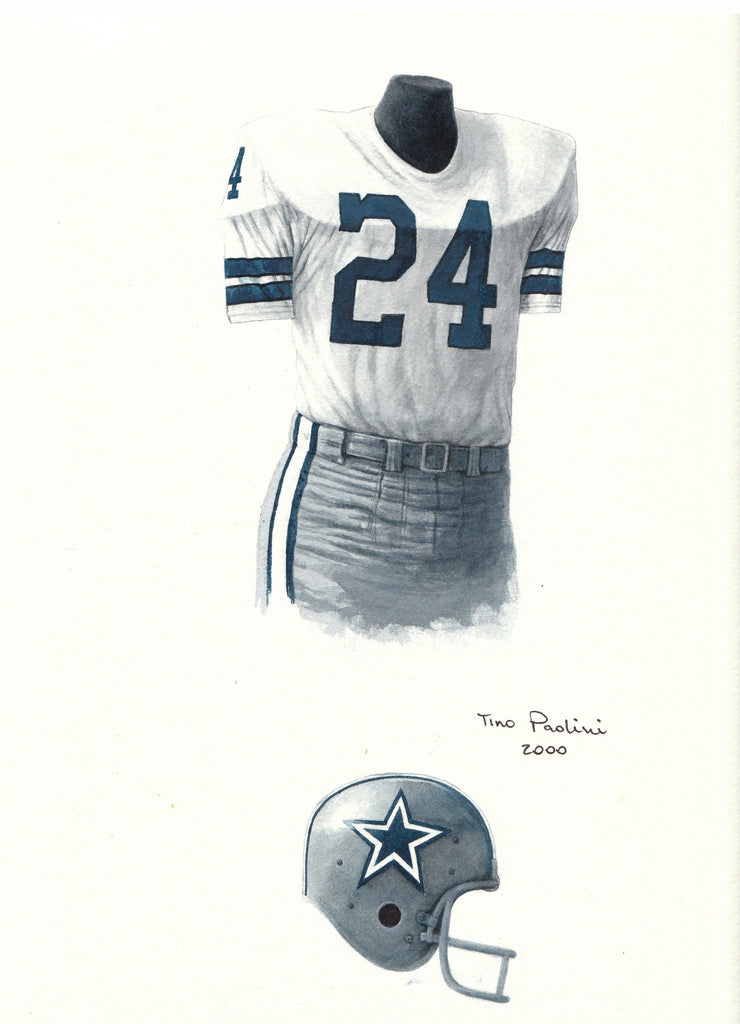 NFL Dallas Cowboys 1971 uniform original art – Heritage Sports Art