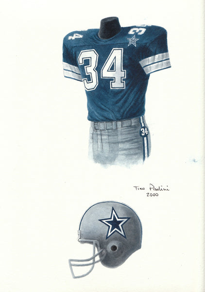 NFL Dallas Cowboys 1984 uniform original art – Heritage Sports Art