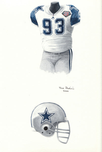 NFL Dallas Cowboys 1994 uniform original art – Heritage Sports Art