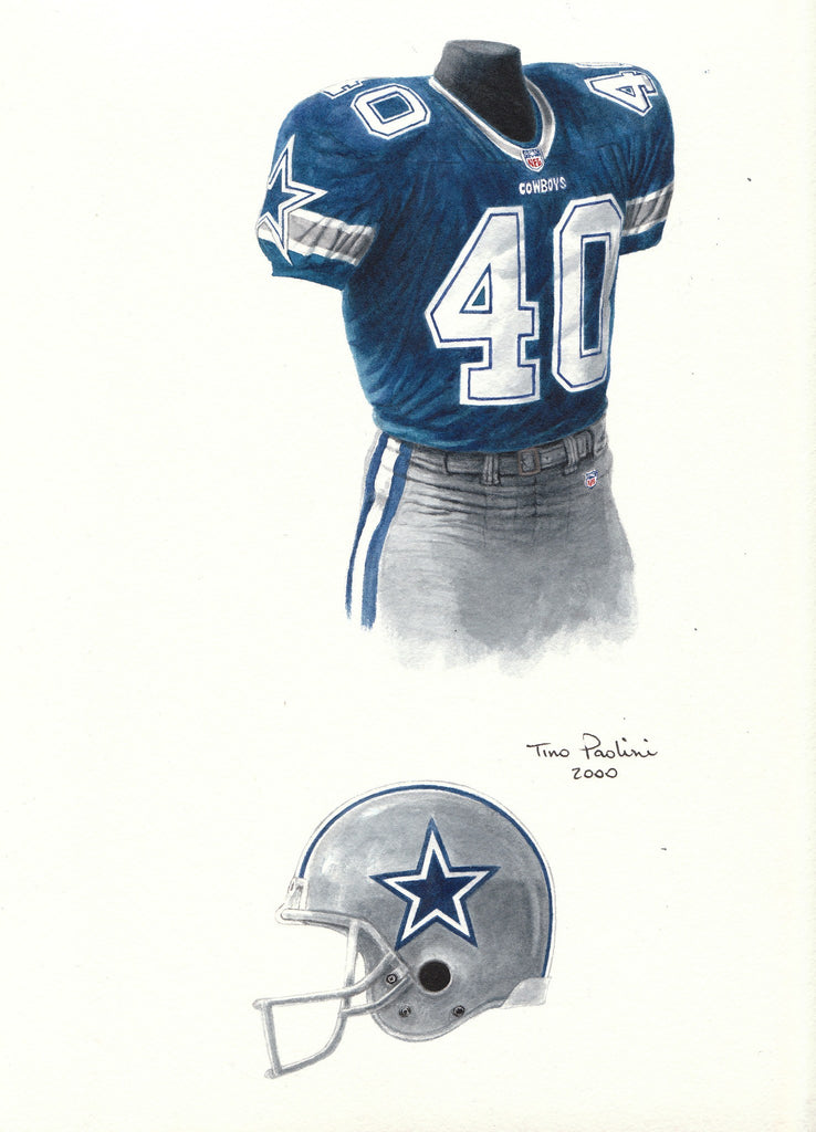 NFL Dallas Cowboys 2000 uniform original art – Heritage Sports Art