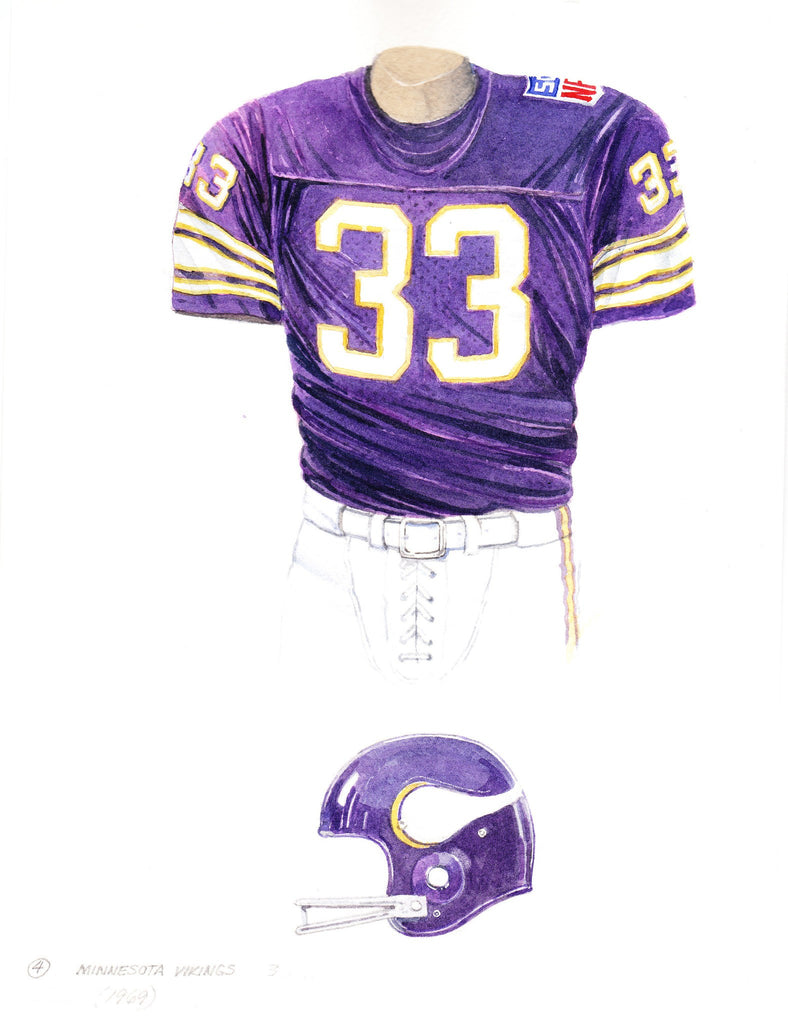 Framed and Matted Evolution History Minnesota Vikings Uniforms Print — The  Greatest-Scapes