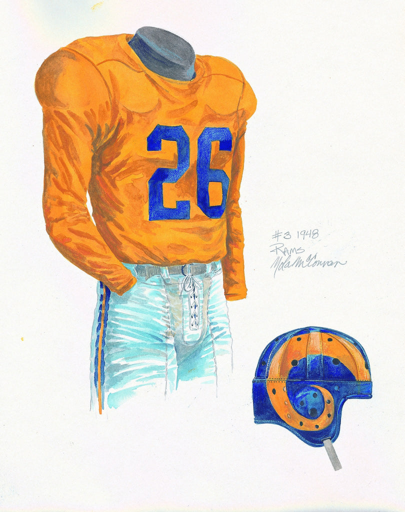 NFL Los Angeles Rams 2012 uniform original art – Heritage Sports Art