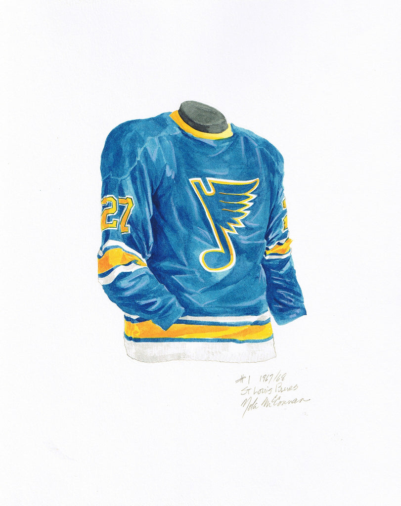 NHL St. Louis Blues 1967-68 uniform and 