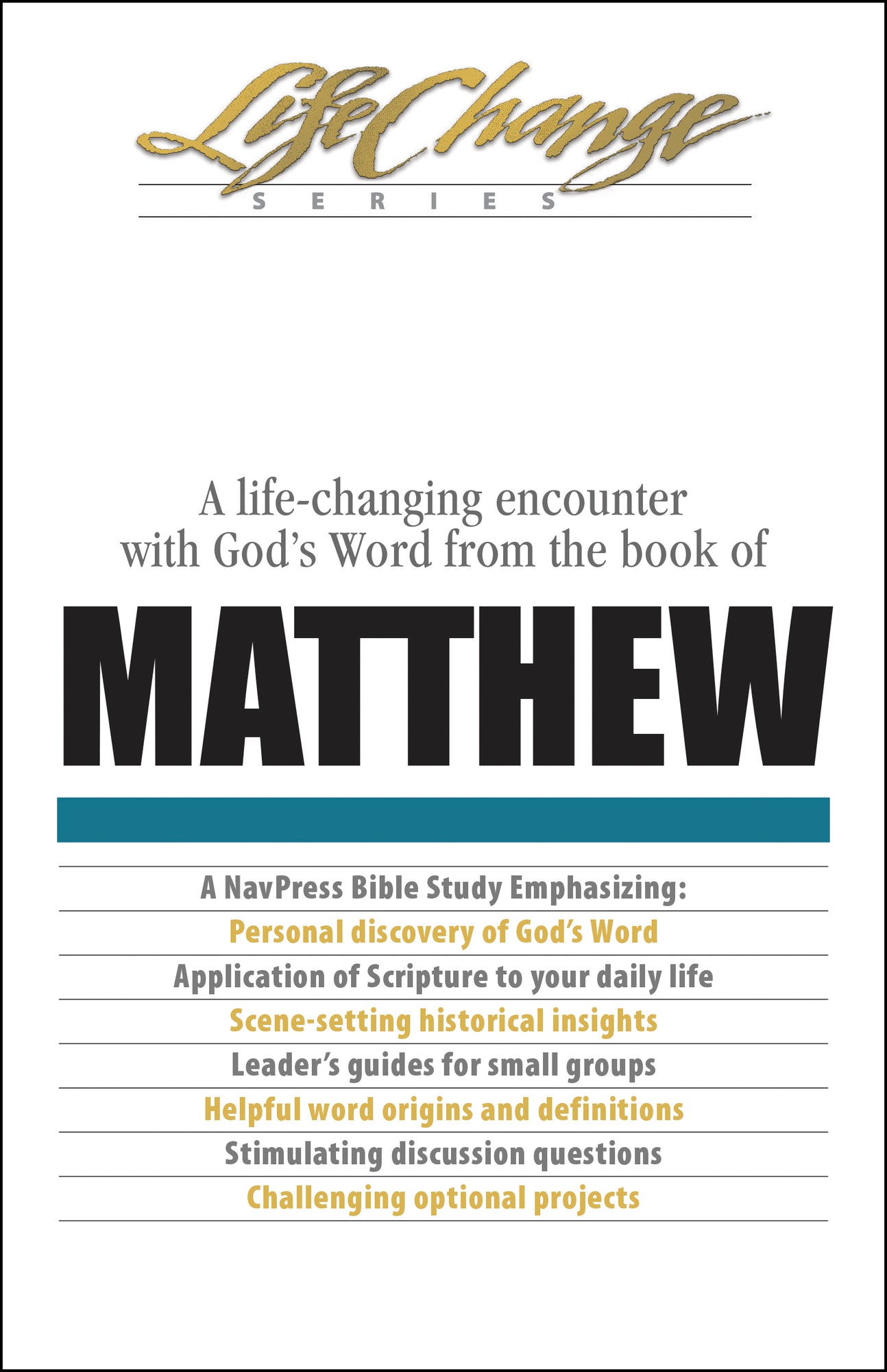 matthew bible study book