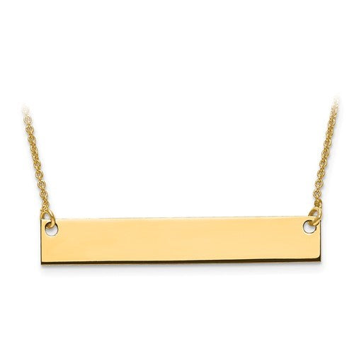 Silver or Gold Engravable Bar Necklace – Mefford Jewelers