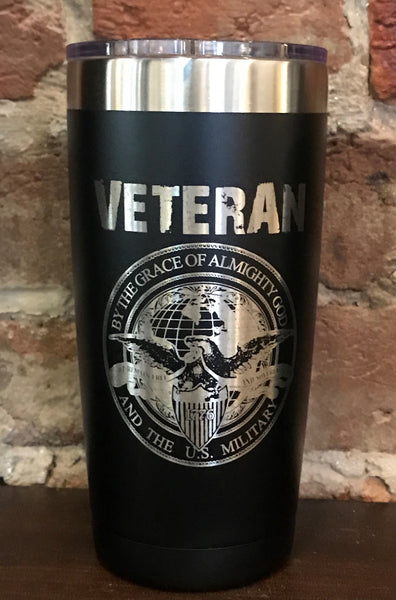 tumbler veterans laser stainless steel engraved veteran tumblers shipping