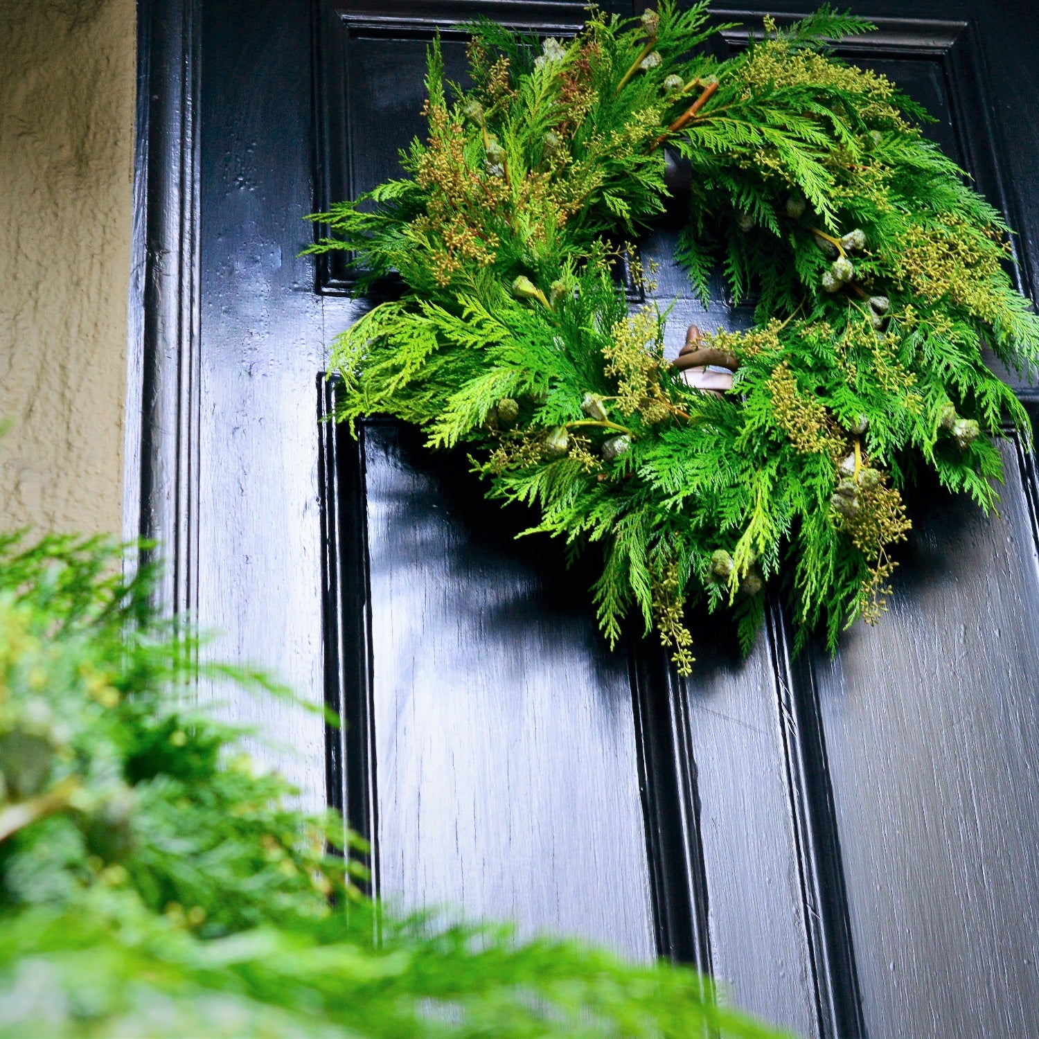 holiday wreaths cedar wreath fresh door wreath