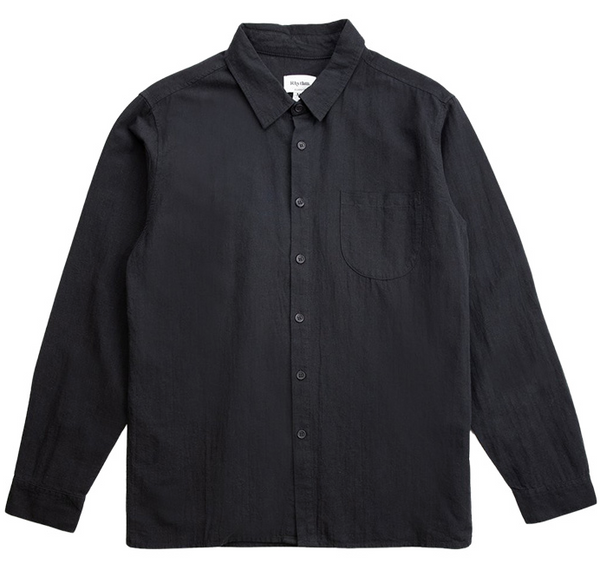 Rhythm Classic Linen LS Shirt - Vintage Black